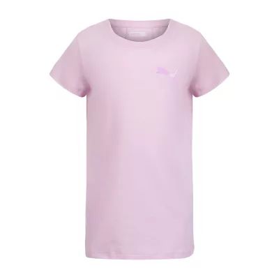 PUMA Big Kid Girls Crew Neck Short Sleeve Regular Fit Graphic T-Shirt