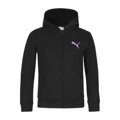 PUMA Big Kid Girls Long Sleeve Fleece Zipper Hoodie