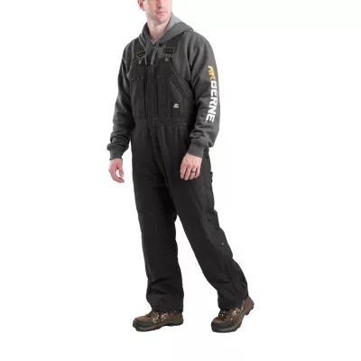 Berne Highland Washed Insulated Bibs Mens Workwear Overall