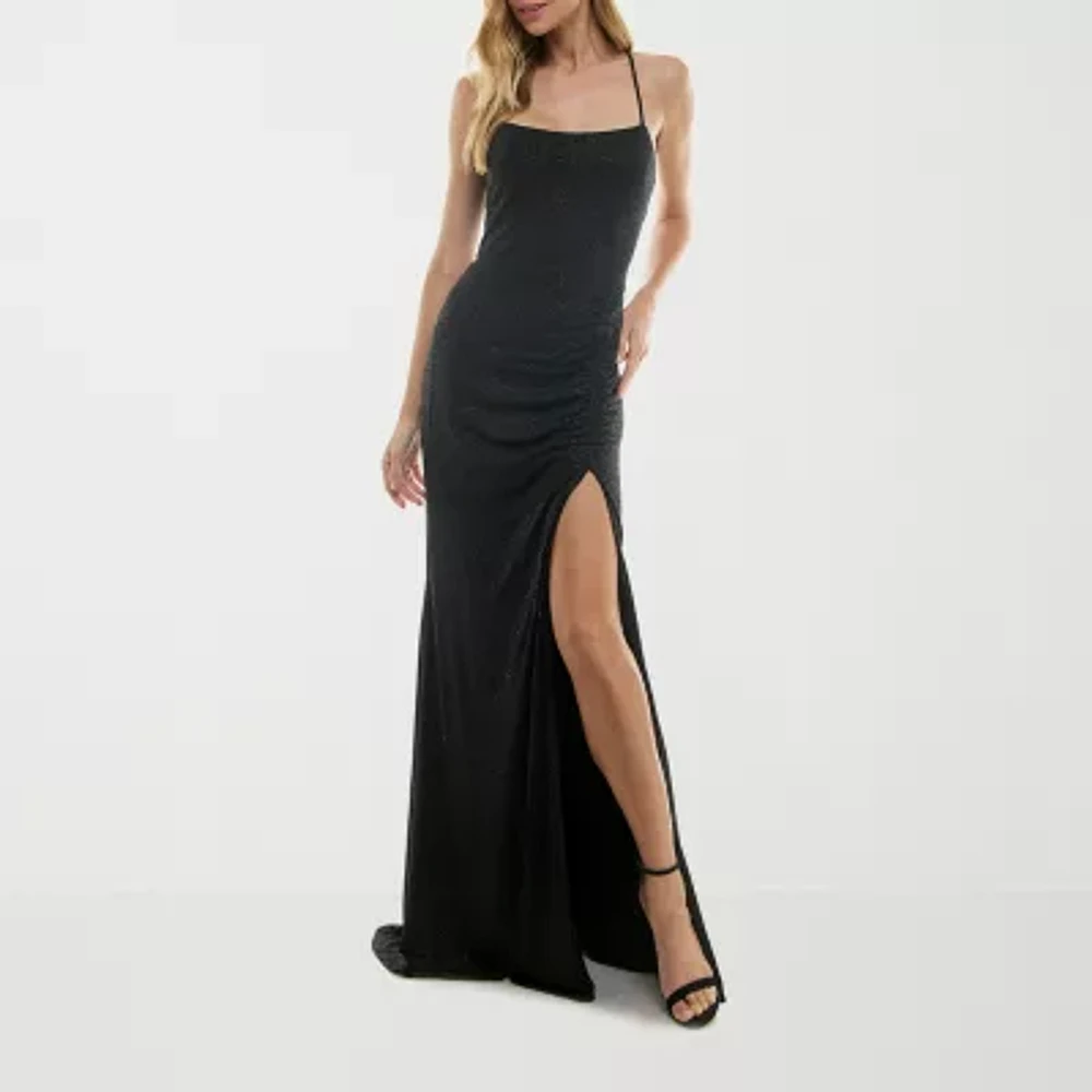 City Triangle Womens Glitter Juniors Bodycon Dress