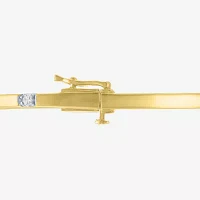 Diamond Addiction (G-H / I1-I2) Womens 1/4 CT. T.W. Lab Grown White Diamond 14K Gold Over Silver Sterling Silver Bangle Bracelet