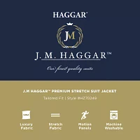 Haggar JMH Tailored Prominent Twill Mens Stretch Fabric Modern Fit Suit Jacket