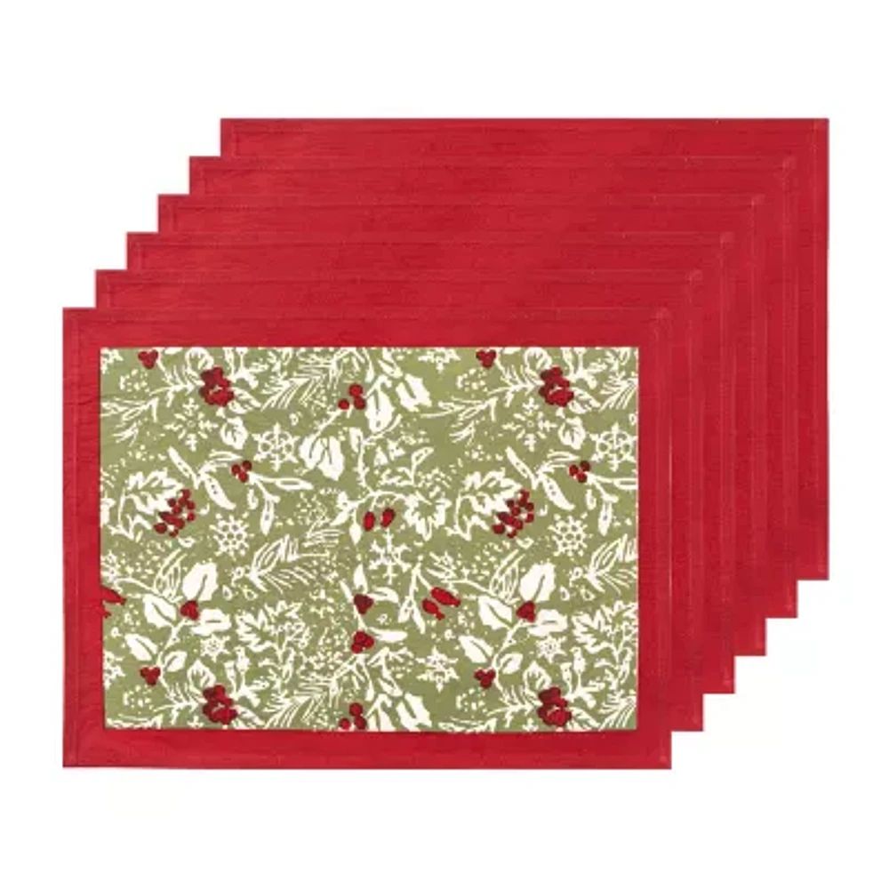 Couleur Nature Baies De Houx 6-pc. Placemat