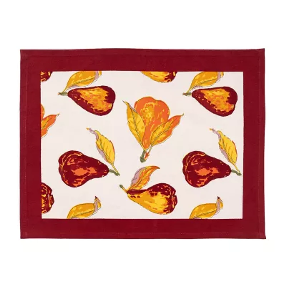 Couleur Nature Orchard Pear 6-pc. Placemat