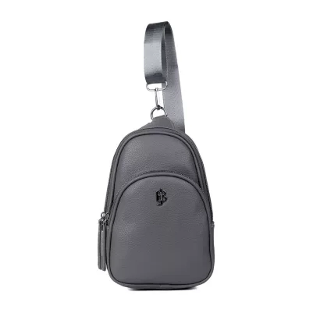 Julia Buxton Pu Sling Womens Adjustable Straps Backpack