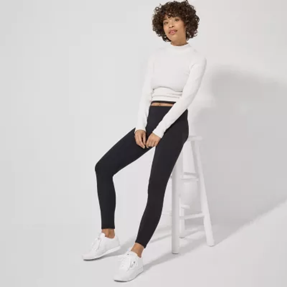 Mixit Womens High Rise Knit 29" Full Length Leggings