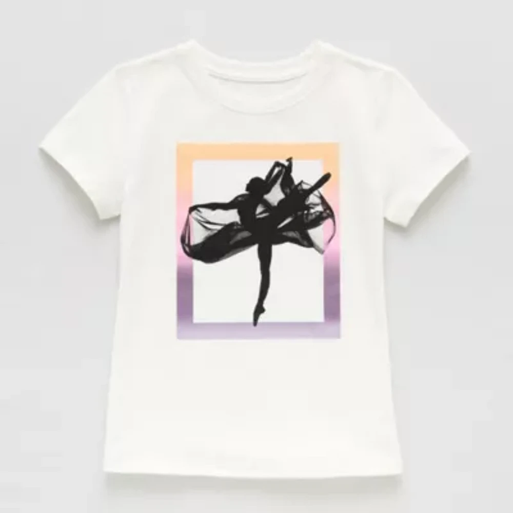 Xersion Little & Big Kid Girls Crew Neck Short Sleeve Regular Fit Graphic T-Shirt