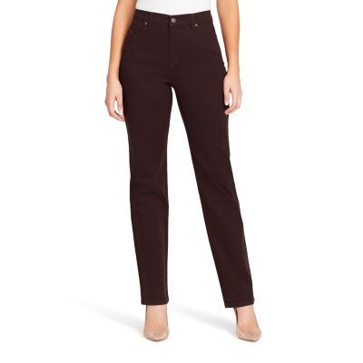 Gloria Vanderbilt Amanda Womens Mid Rise Straight Leg Regular Fit Jean