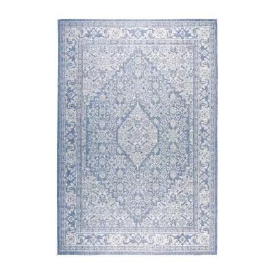Nicole Miller Patio Country Dahlia Medallion Loomed Rectangular Outdoor Area Rug