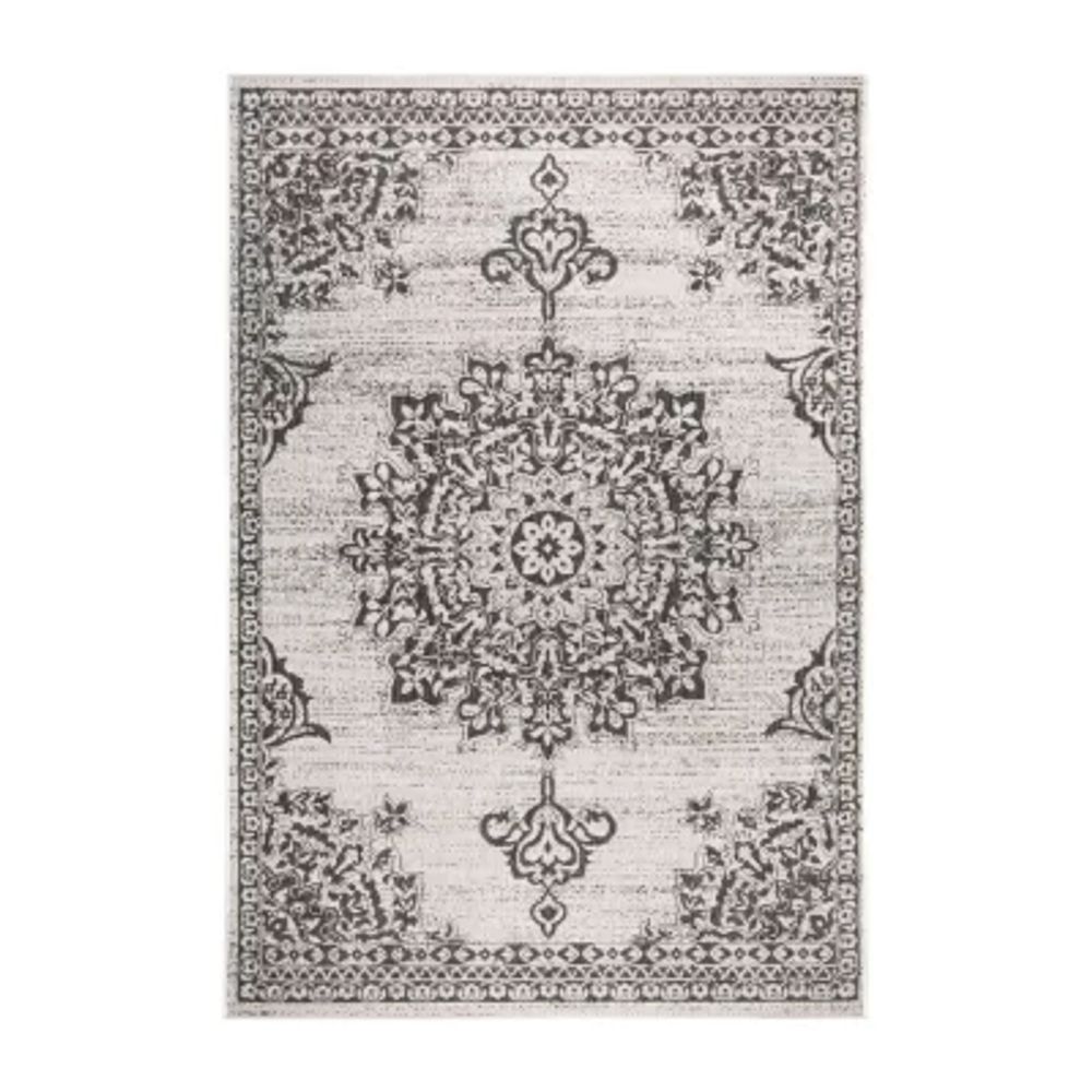 Nicole Miller Patio Country Azalea Medallion Loomed Rectangular Outdoor Area Rug