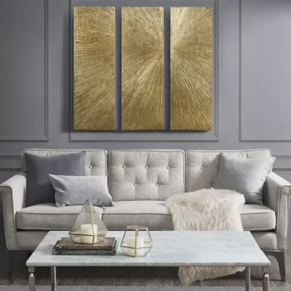 Madison Park Signature Sunburst Hand Painted Décor 3-pc. Wall Art Set