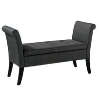 Corliving Antonio With Scrolled Arms Linen Bench