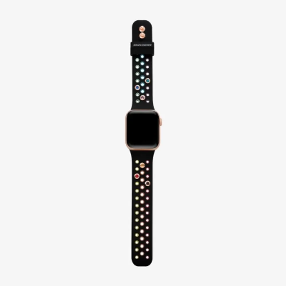 Skechers Apple Watch Compatible Unisex Adult Black Watch Band Srs6000