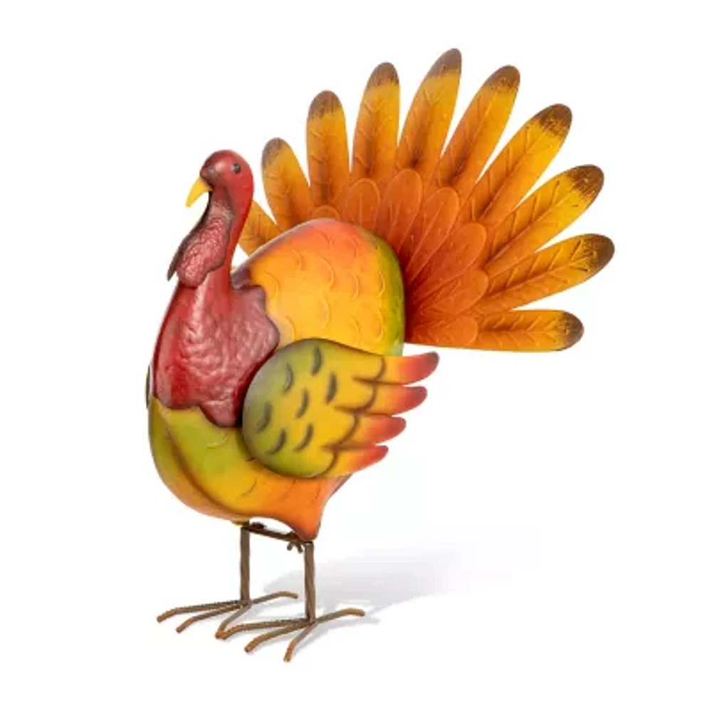 Glitzhome Harvest Metal Turkey Thanksgiving Porch Sign