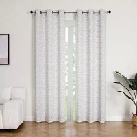 Regal Home Brodie Printed Grommet Top Energy Saving Blackout Set of 2 Curtain Panel