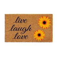 Calloway Mills Sunflower Live Laugh Love Outdoor Rectangular Doormat