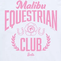 Equestrian Club Big Kid Girls Crew Neck Short Sleeve Classic Fit Barbie Graphic T-Shirt