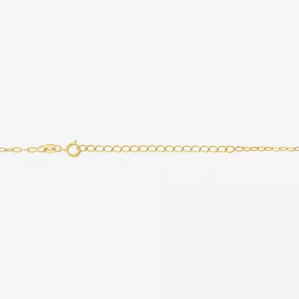 Diamond Addiction (G-H / I1-I2) Womens 1/10 CT. T.W. Lab Grown Diamond 14K Gold Over Silver Paperclip 16 Inch Pendant Necklace