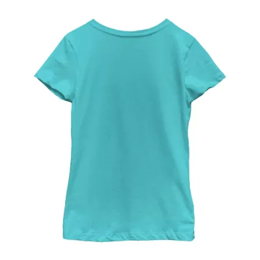 Disney Collection Little & Big Kid Girls Crew Neck Short Sleeve Moana Graphic T-Shirt