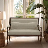 Martha Stewart Pad-Arm Upholstered Loveseat