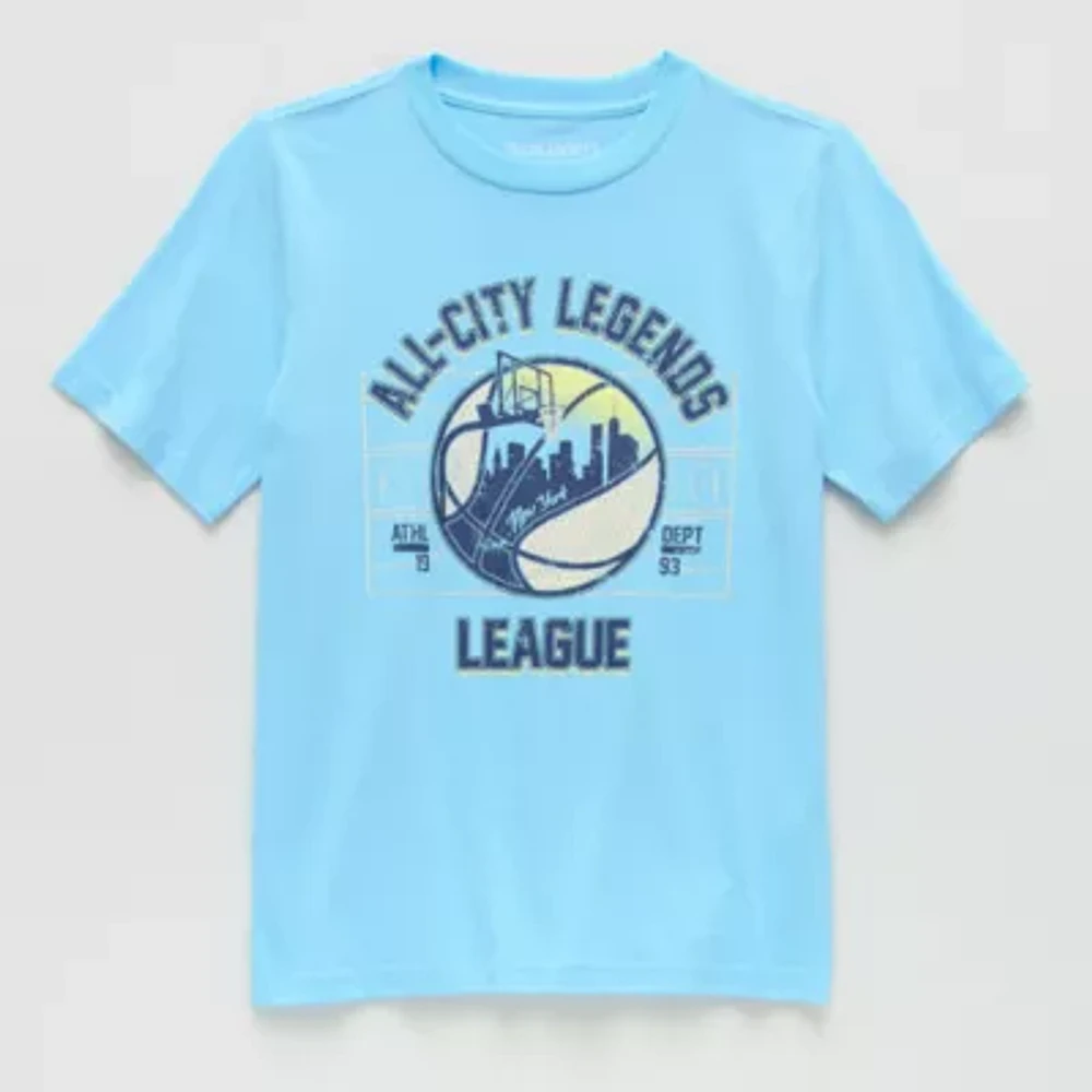 Thereabouts Little & Big Kid Boys Crew Neck Short Sleeve Regular Fit Graphic T-Shirt