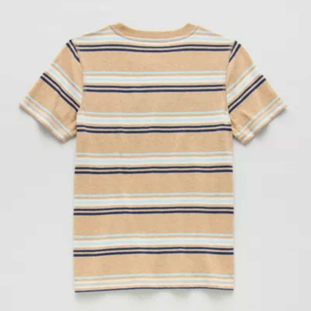 Thereabouts Little & Big Kid Boys Easy-on + Easy-off Sensory Friendly Crew Neck Short Sleeve Adaptive T-Shirt