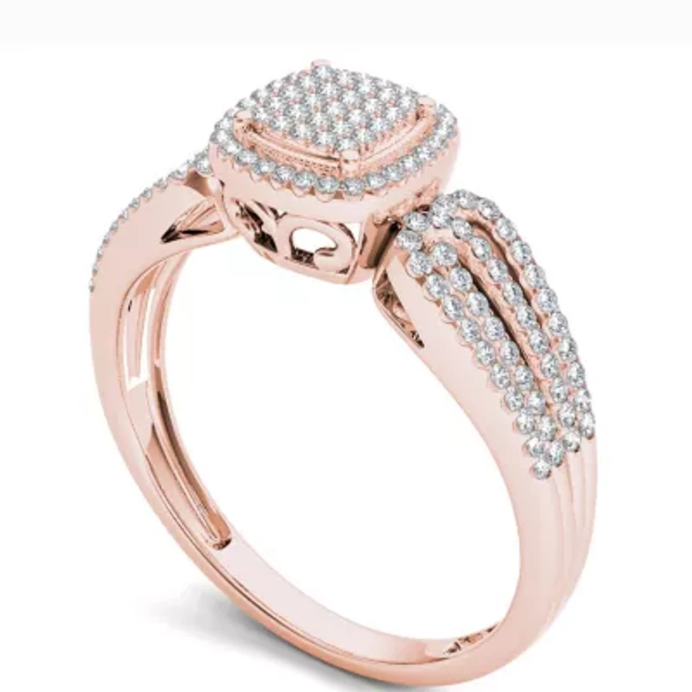 1/5 CT.T.W. Natural Round Diamond 10K Gold Engagement Ring