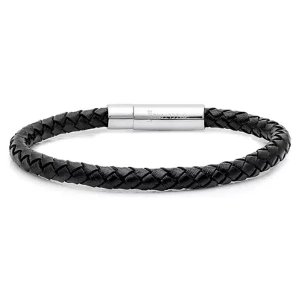 Steeltime Mens Stainless Steel Wrap Bracelet