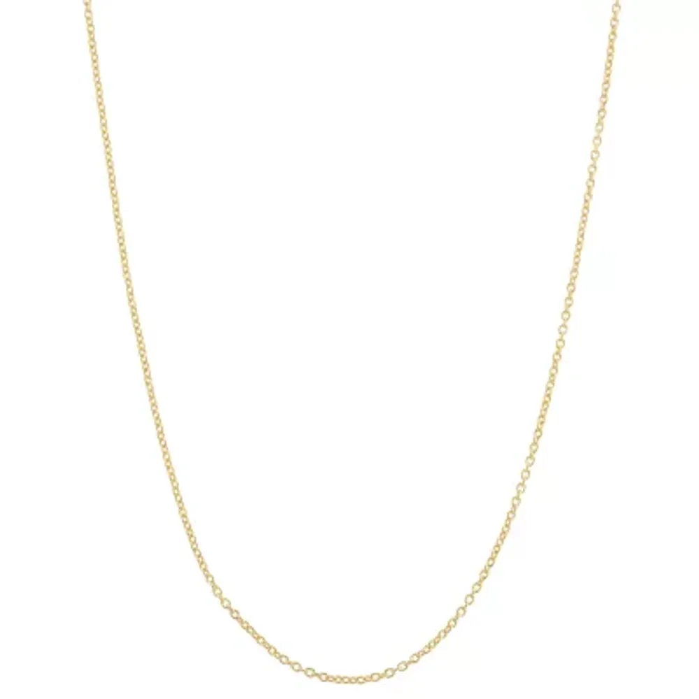 Unisex Adult 14K Gold Over Silver 22 Inch Cable Chain Necklace