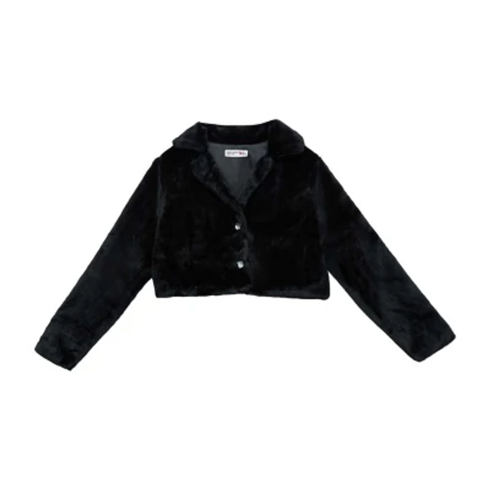 Knit Works Little & Big Kid Girls Faux Fur Midweight Puffer Coat