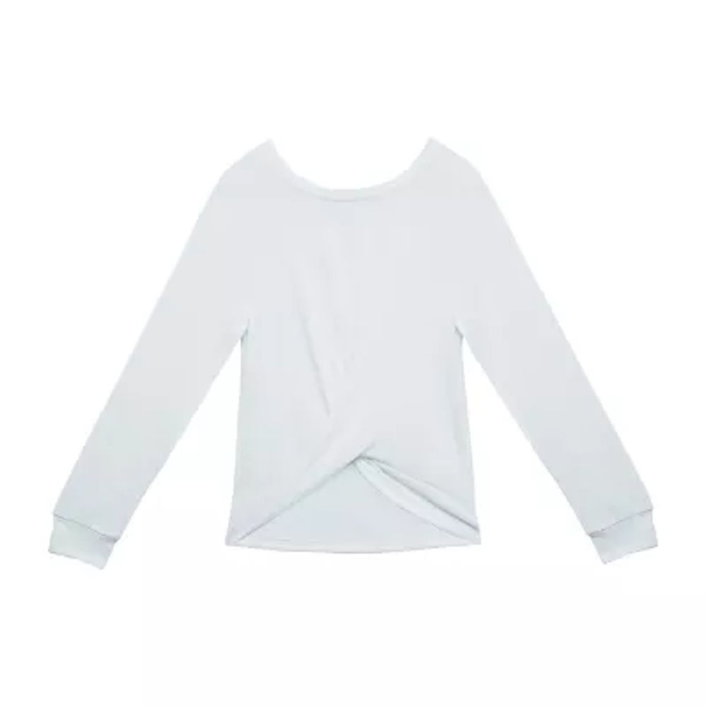 Beautees Little & Big Girls Round Neck Long Sleeve T-Shirt