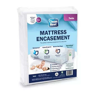 CleanRest Zippered Bed Bug Blocker Dust Mite Barrier Breathable Mattress Encasement