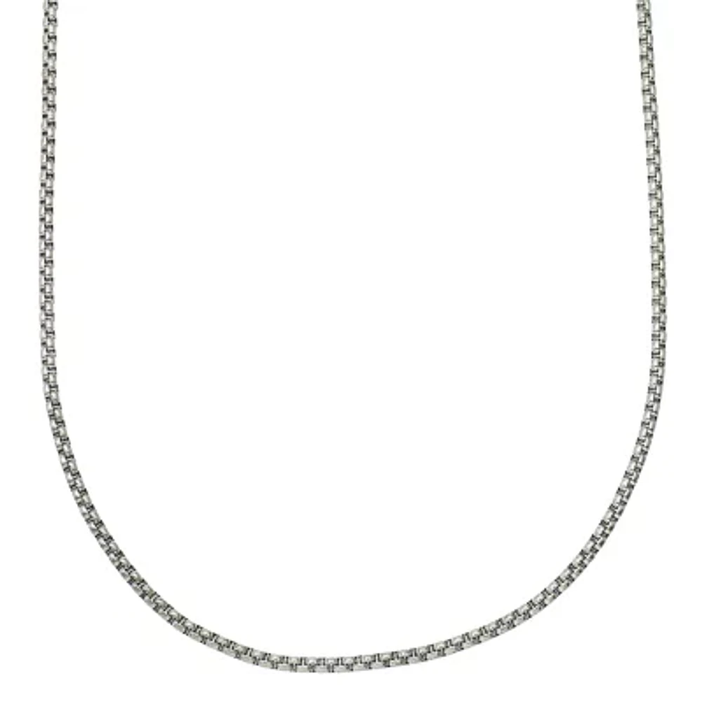 Mens Stainless Steel 24 Inch Link Chain Necklace