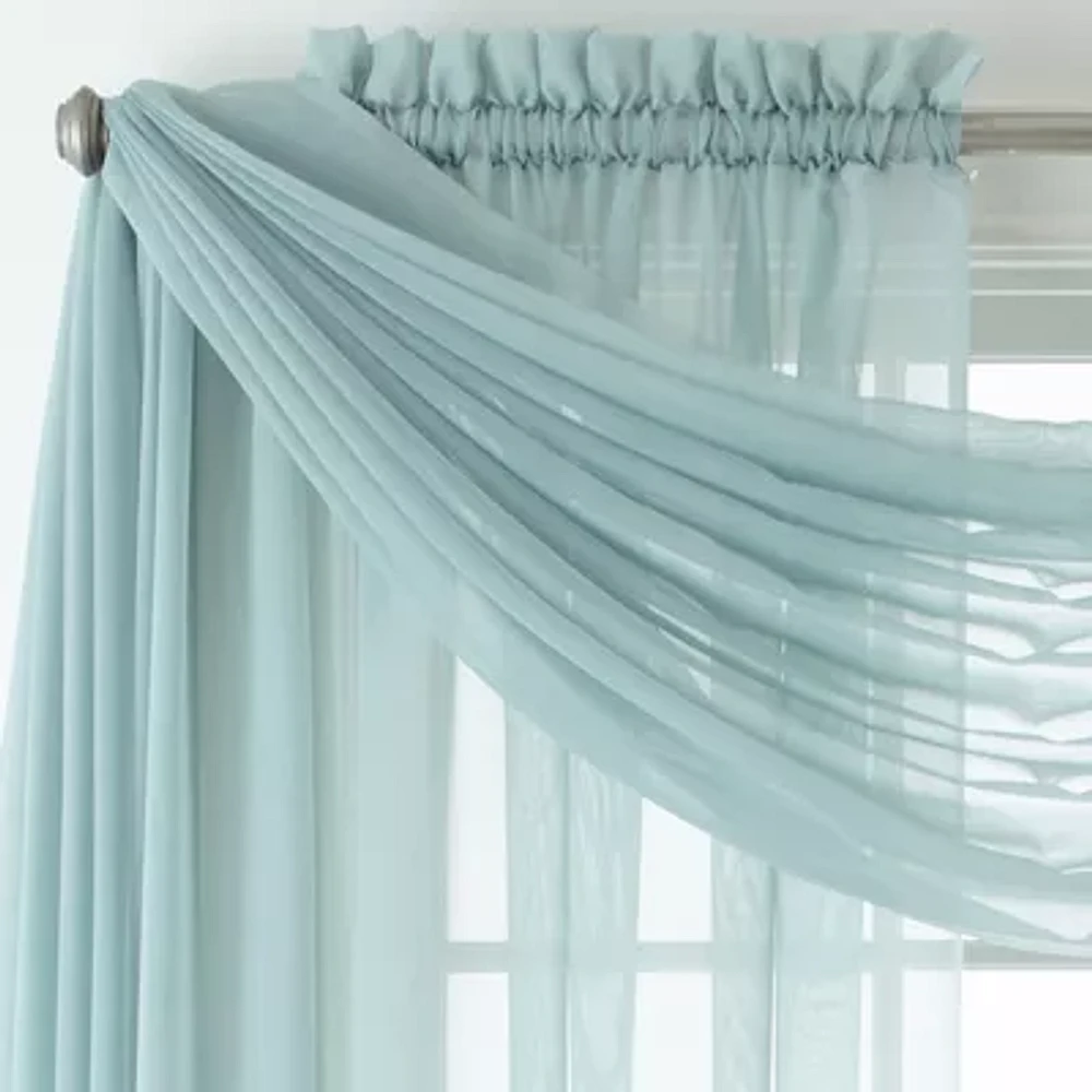 Home Expressions Rod Pocket Sheer Single Curtain Panel