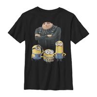 Little & Big Kid Boys Crew Neck Short Sleeve Regular Fit Despicable Me Minions Graphic T-Shirt