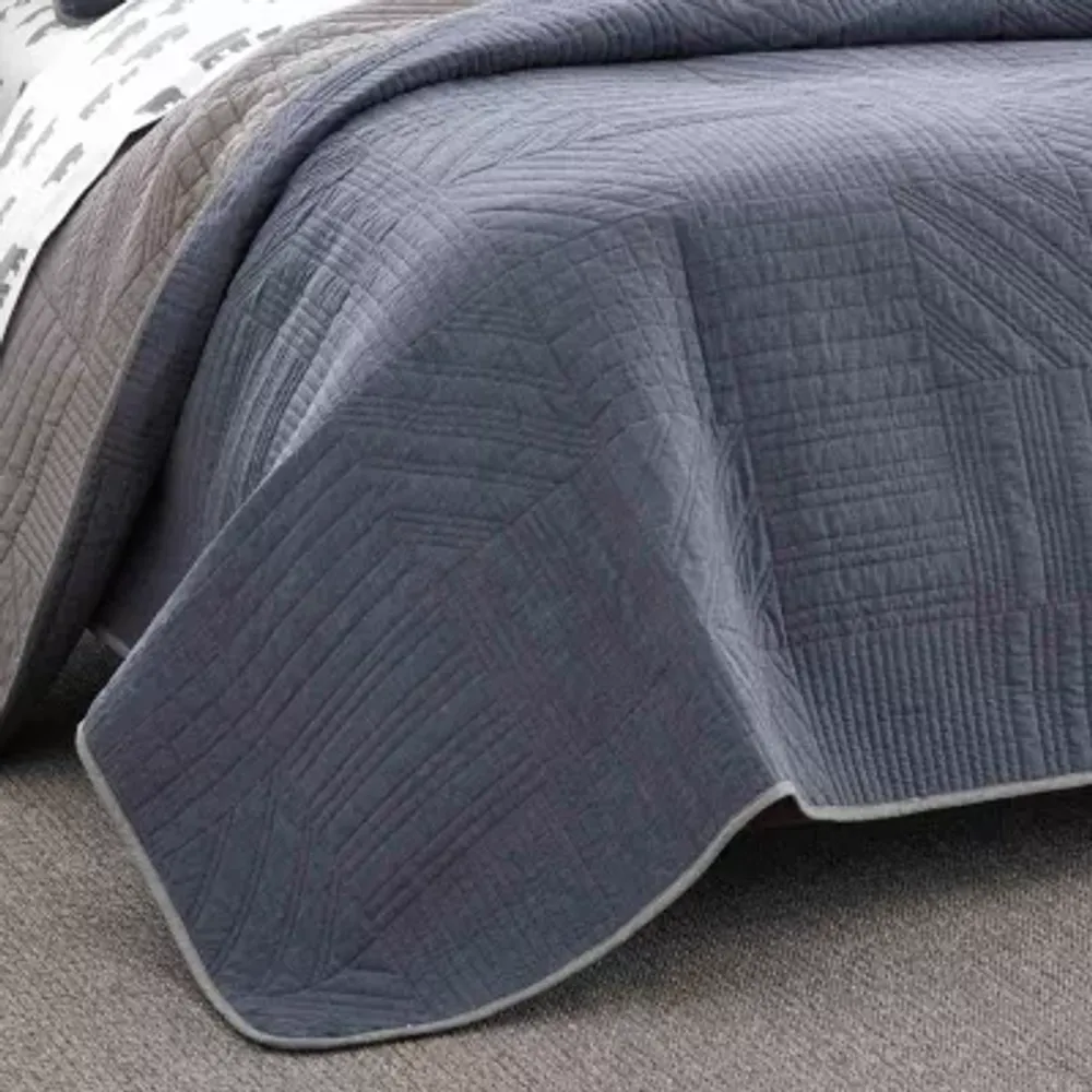 Eddie Bauer Hidden Lake Plaid Reversible Quilt Set
