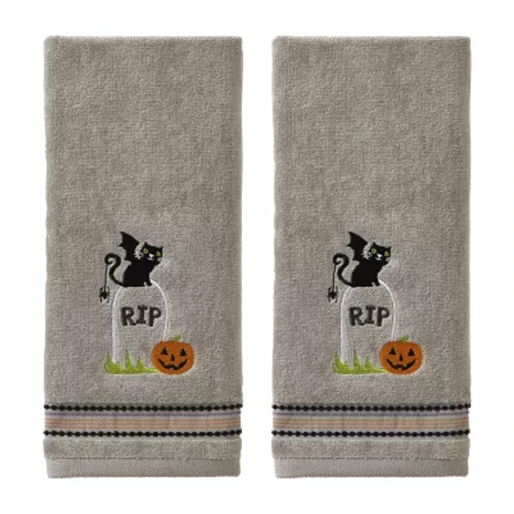 Saturday Knight Graveyard Cat 2-pc. Hand Towel