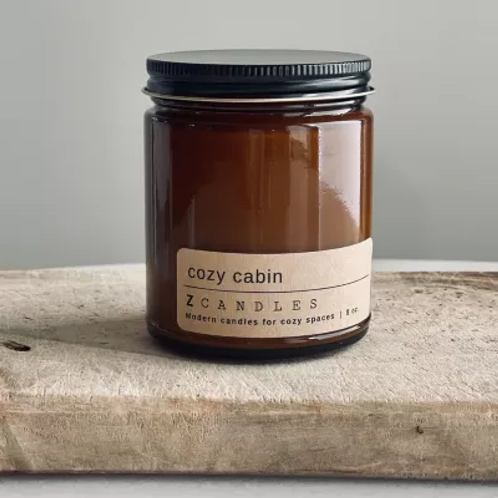Z CANDLES 8 Oz Cozy Cabin Single Wick Scented Jar Candle