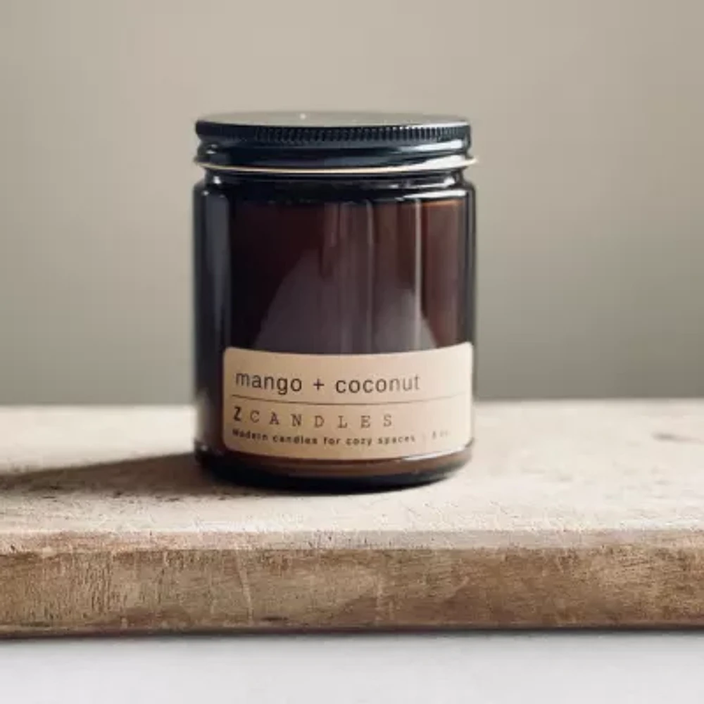 Z CANDLES 8 Oz Mango + Coconut Single Wick Scented Jar Candle