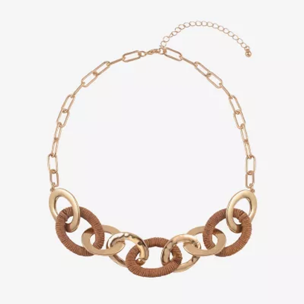 Mixit Gold Tone Womens 18 Inch Link Necklace
