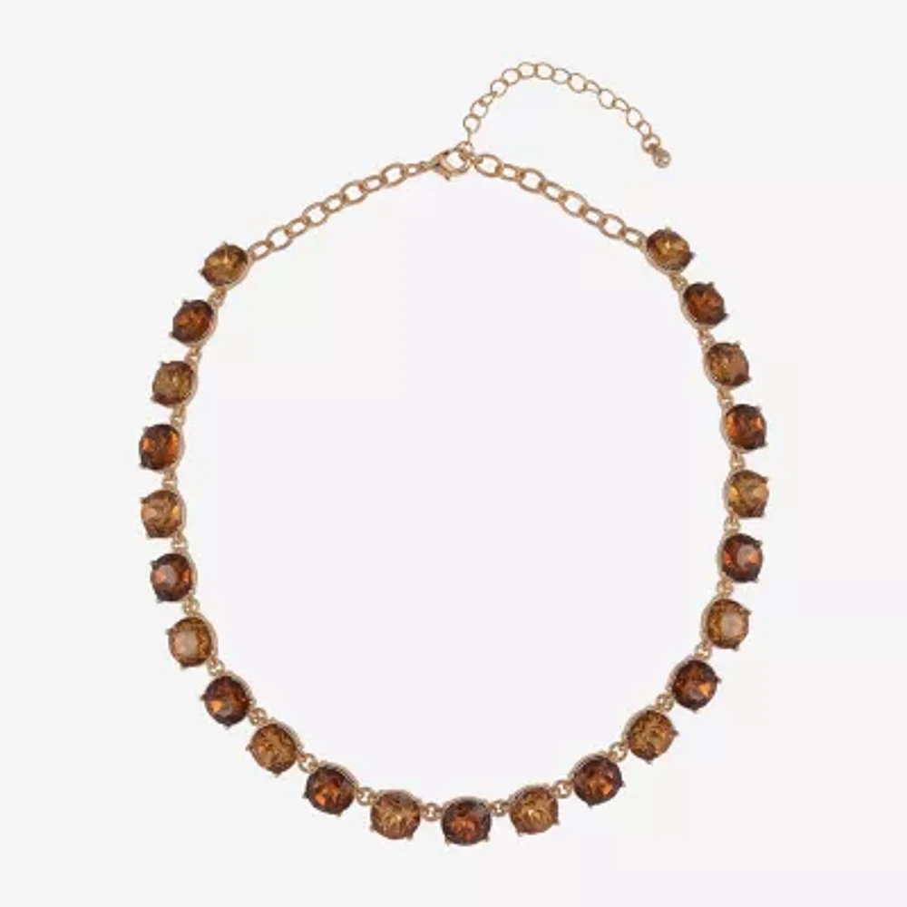 Mixit Gold Tone Womens 16 Inch Statement Necklace