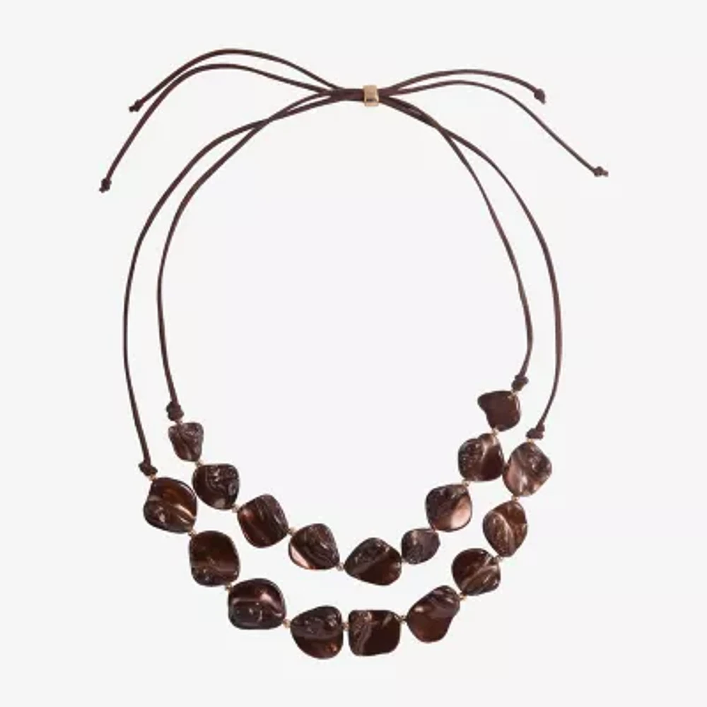 Mixit Gold Tone Womens Statement Necklace