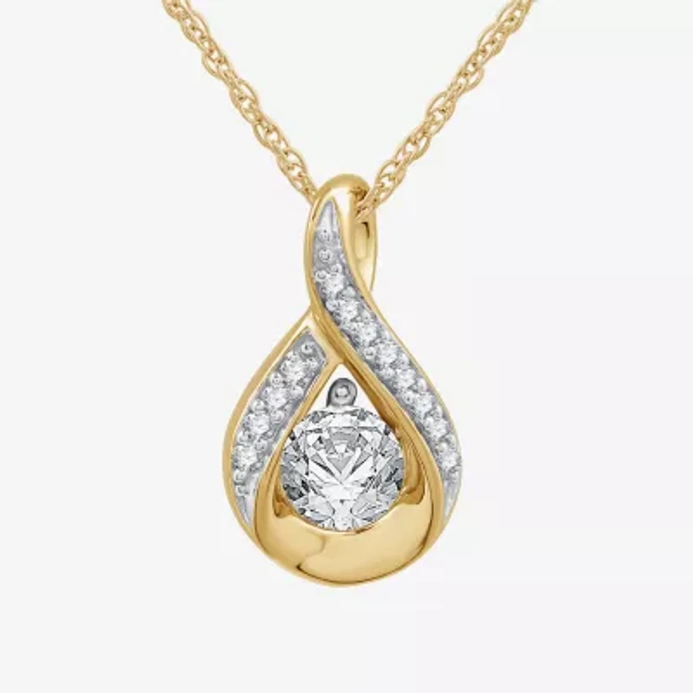 Womens 3/8 CT. T.W. Lab Grown White Diamond 14K Gold Over Silver Sterling Silver Infinity 18 Inch Pendant Necklace