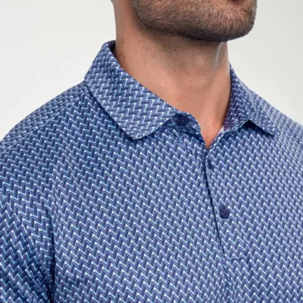 Antigua Streak Mens Regular Fit Short Sleeve Polo Shirt