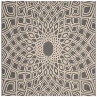 Safavieh Courtyard Collection Jacinth Geometric Indoor/Outdoor Square Area Rug