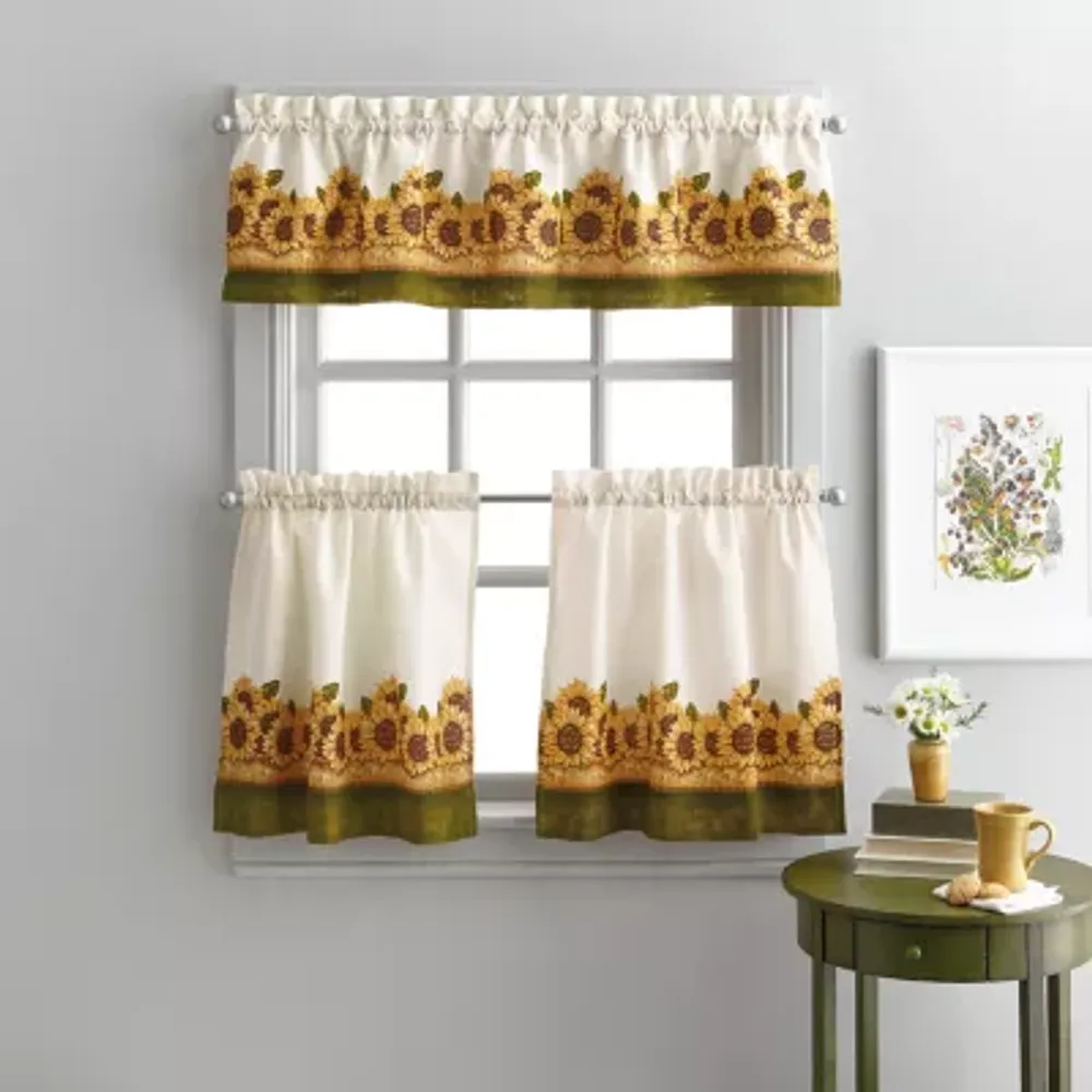 CHF Sunflower Garden 3-pc. Rod Pocket Window Tier
