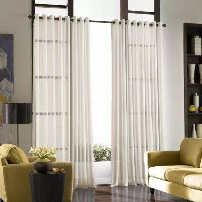CHF Soho Grommet Top Sheer Single Curtain Panel