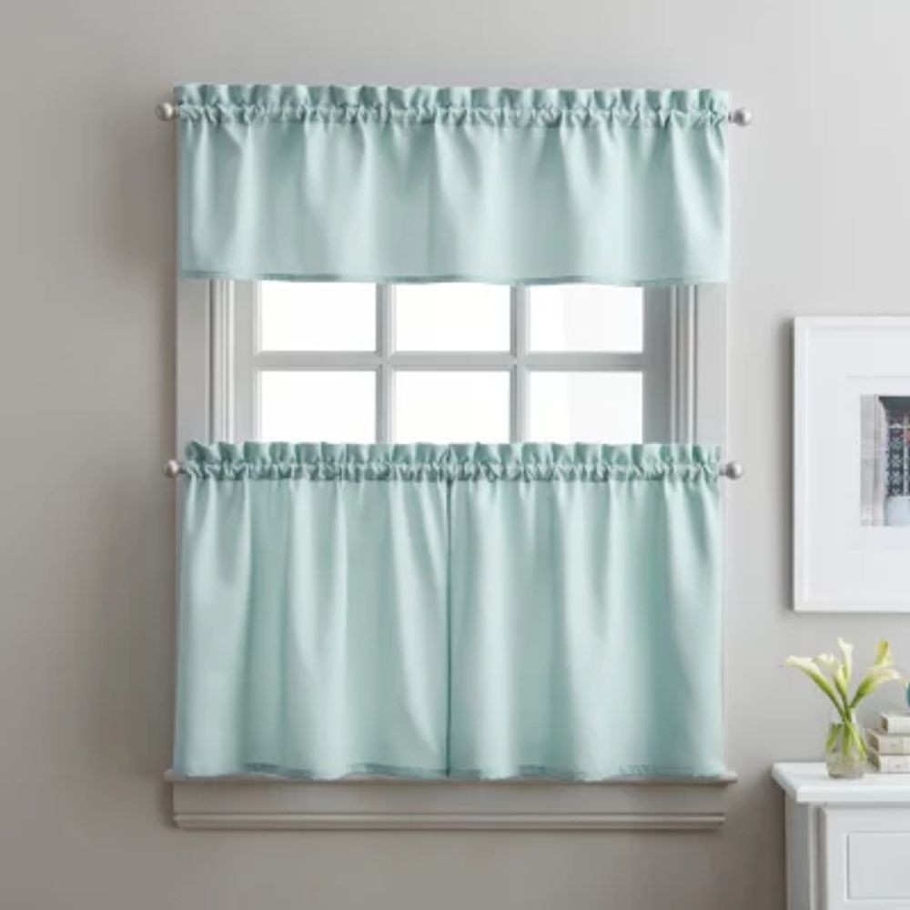 CHF Solid Twill 3-pc. Rod Pocket Window Tier