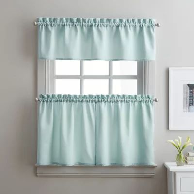 CHF Solid Twill 3-pc. Rod Pocket Window Tier