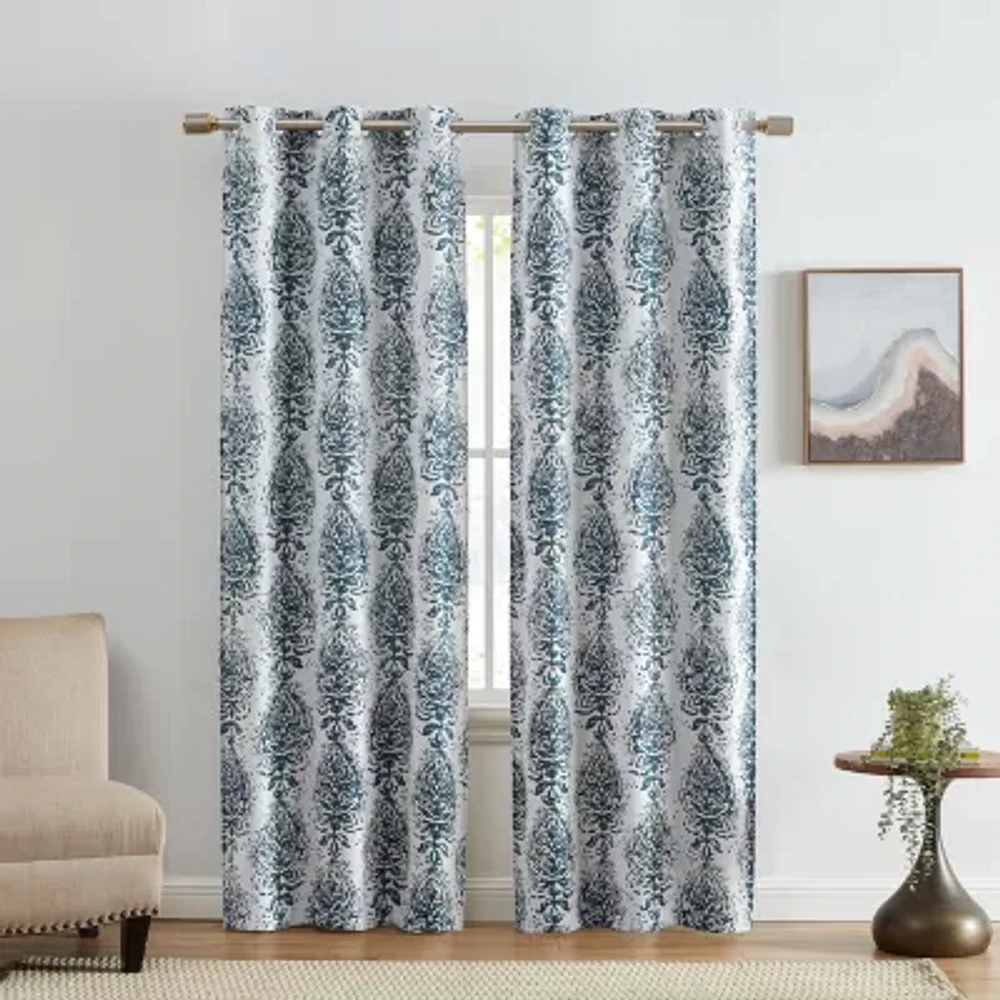 Elrene Home Fashions Raja Grommet Top Energy Saving Blackout Set of 2 Curtain Panel